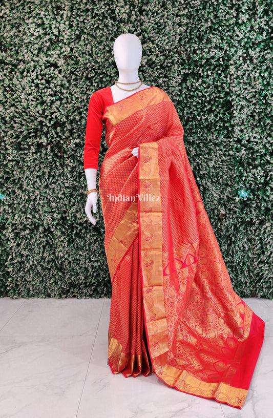 Red Kanjivaram Silk Saree