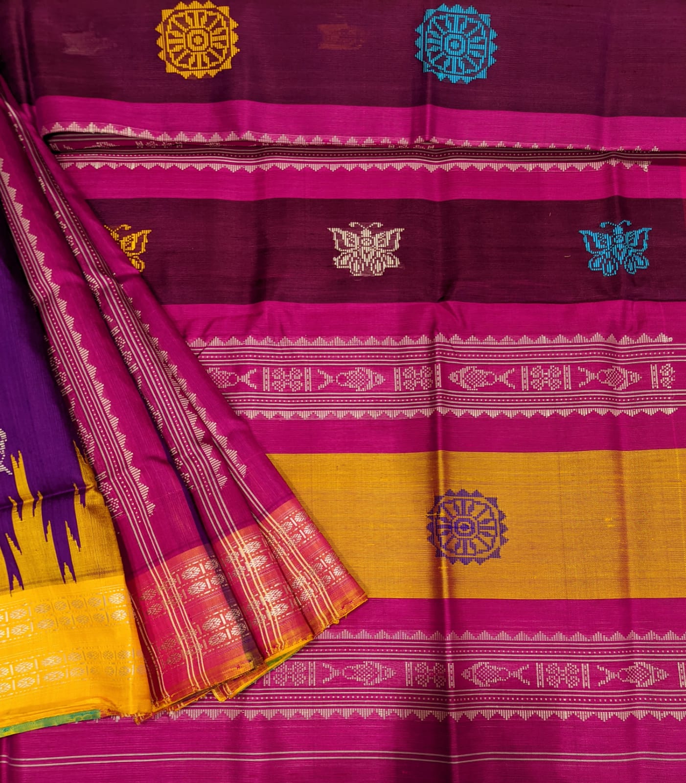 Berhampuri Silk Pata Saree