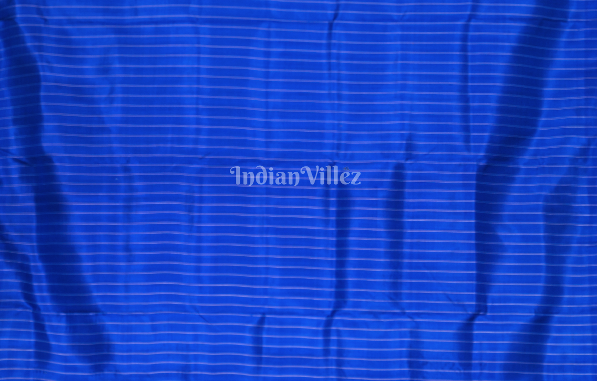 Royal Blue Odisha Ikat Contemporary Designer Silk Saree