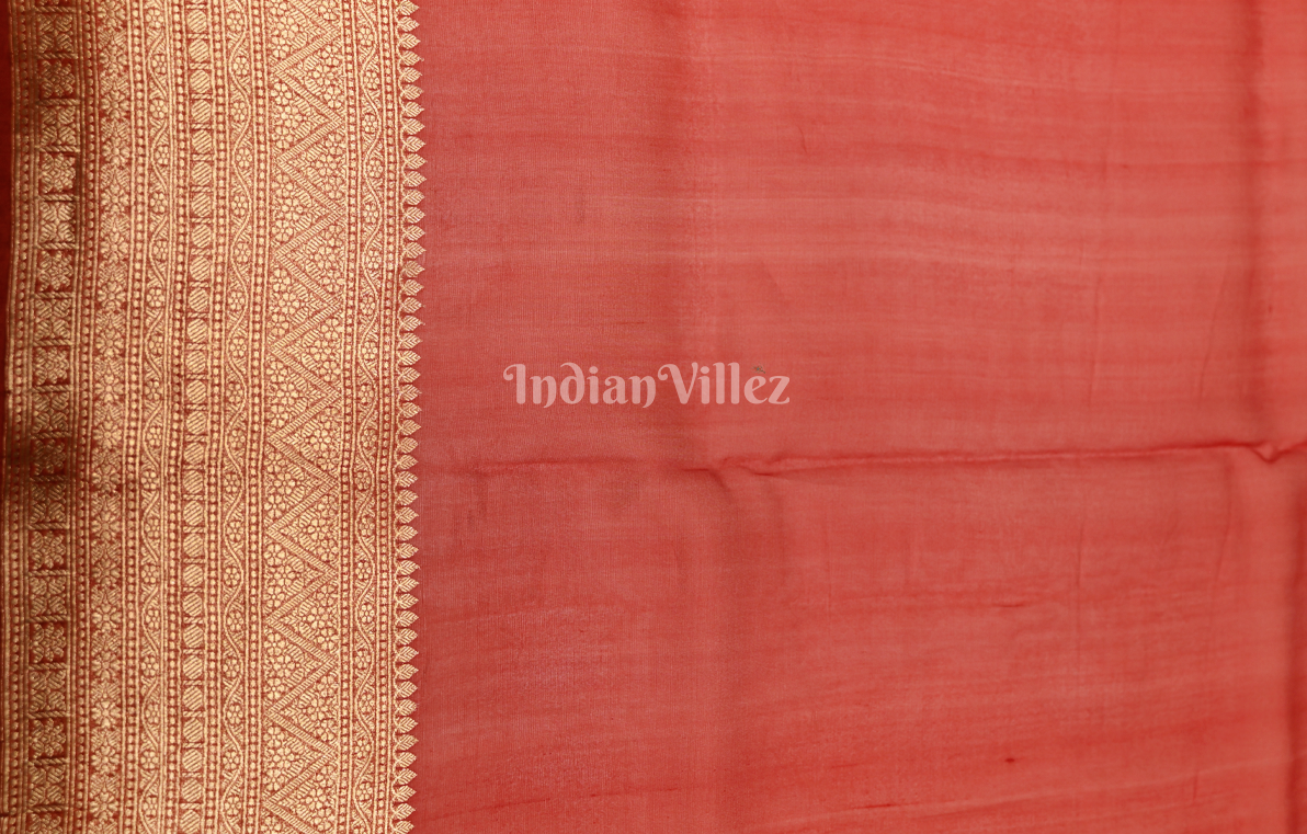 Maroon Golden Katan Banarasi Silk Saree 