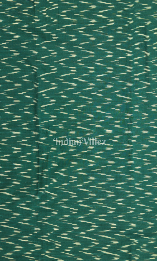 Rama Green Pochampally Ikat Cotton Fabric 