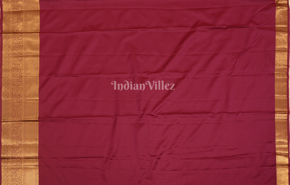 Exclusive Bridal  Rani Pink Floral Pure Brocade Kanjivaram Silk Saree 