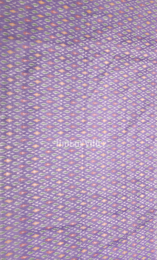 Lavender Pochampally Ikat Cotton Fabric