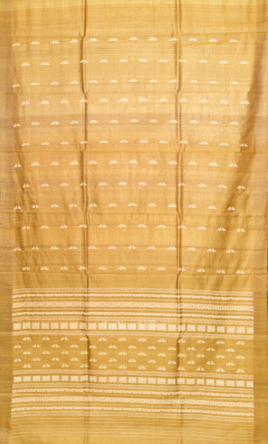 Golden Yellow Gopalpur Tussar Silk Saree 
