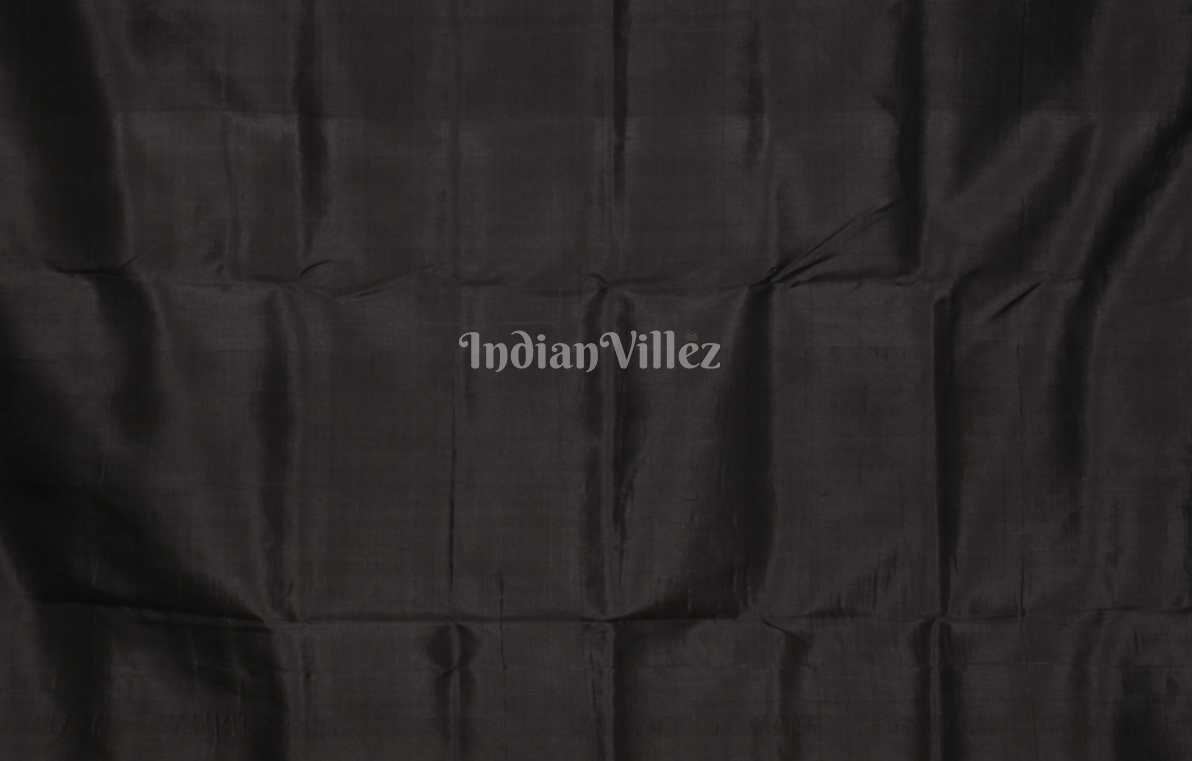 Black Neon Yellow Nabakothi Contemporary Designer Silk Saree 