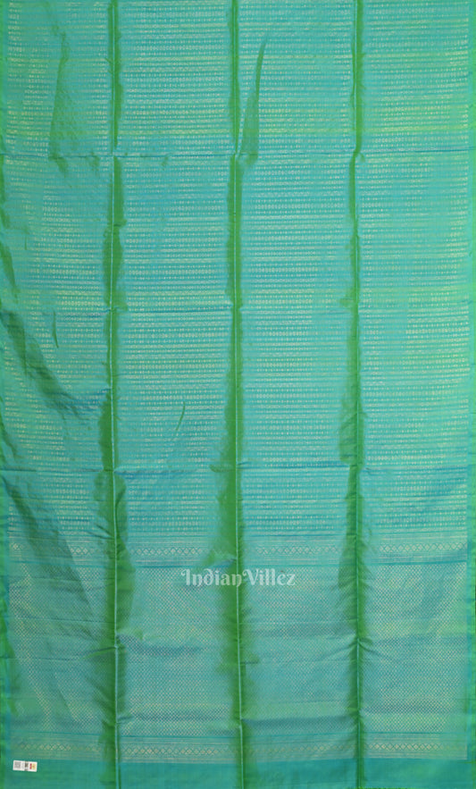 Sea Green Pure Kanjivaram Soft Silk Saree