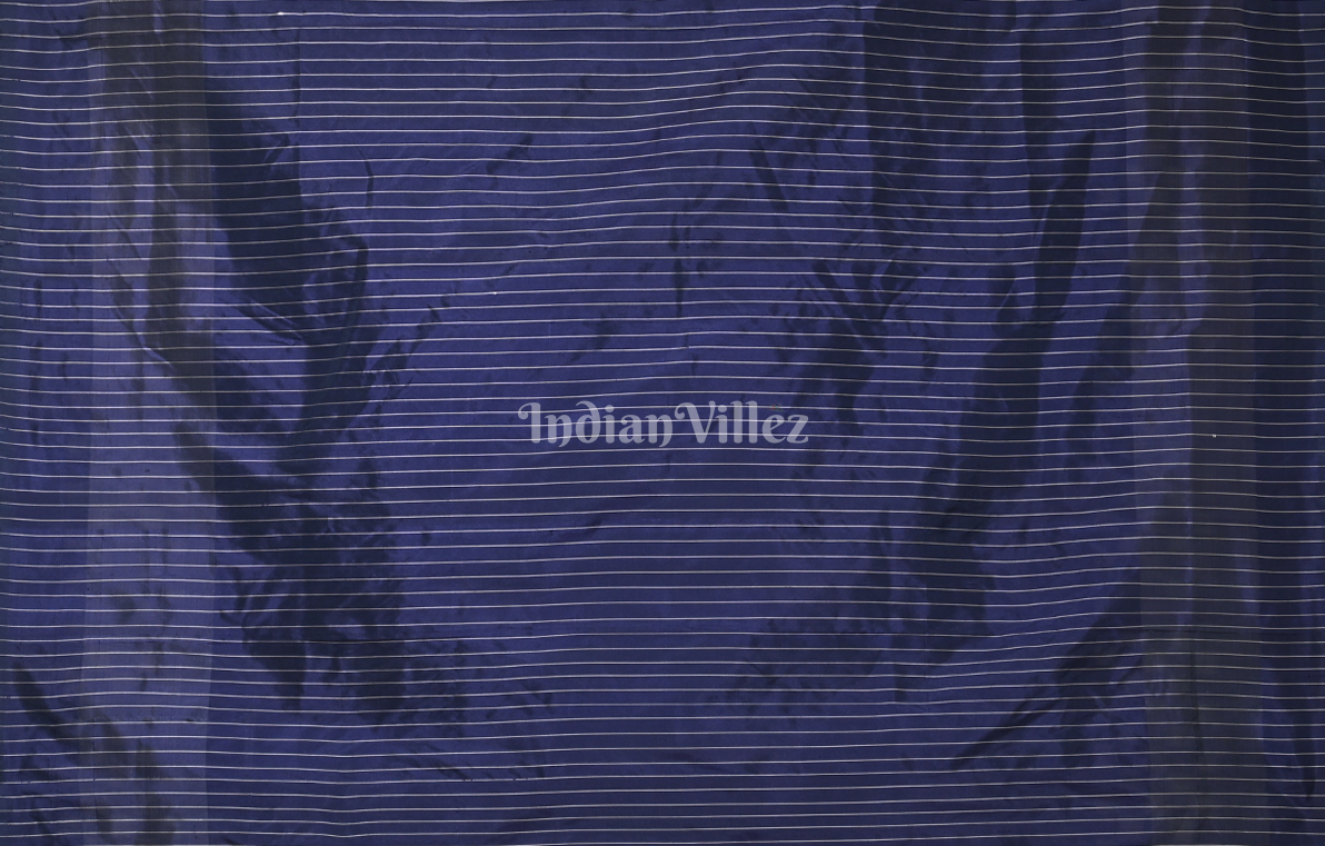 Navy Blue Black Pasapali Border Odisha Ikat Sambalpuri Silk Saree 