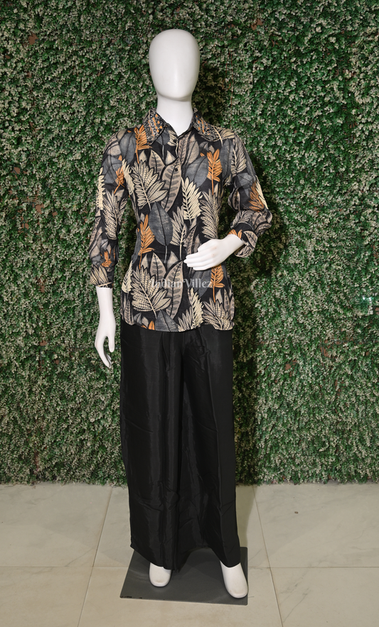 Multi Color Floral Printed Short kurta with Palazzo Set