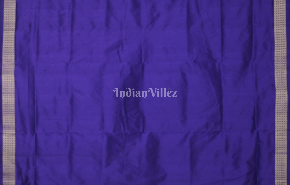 Exclusive Royal Blue Nabakothi Odisha Ikat Sambalpuri Silk Saree 