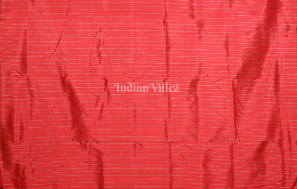 Beige Red Paisley Odisha Ikat Contemporary Designer Saree with Siminoi Anchal