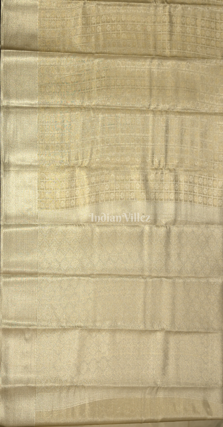 Antique Gold Pure Kanjivaram Tissue Silk Saree