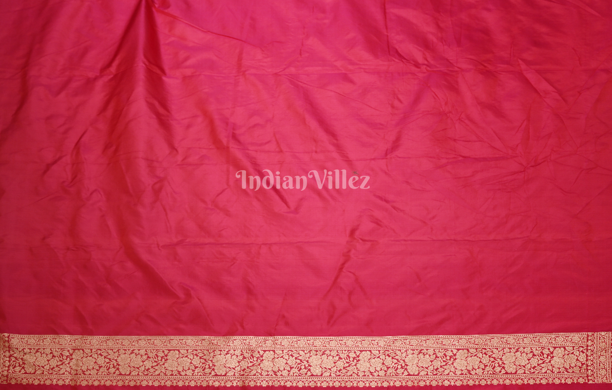 Exclusive Bridal Red Brocade Pure Katan Banarasi Silk Saree