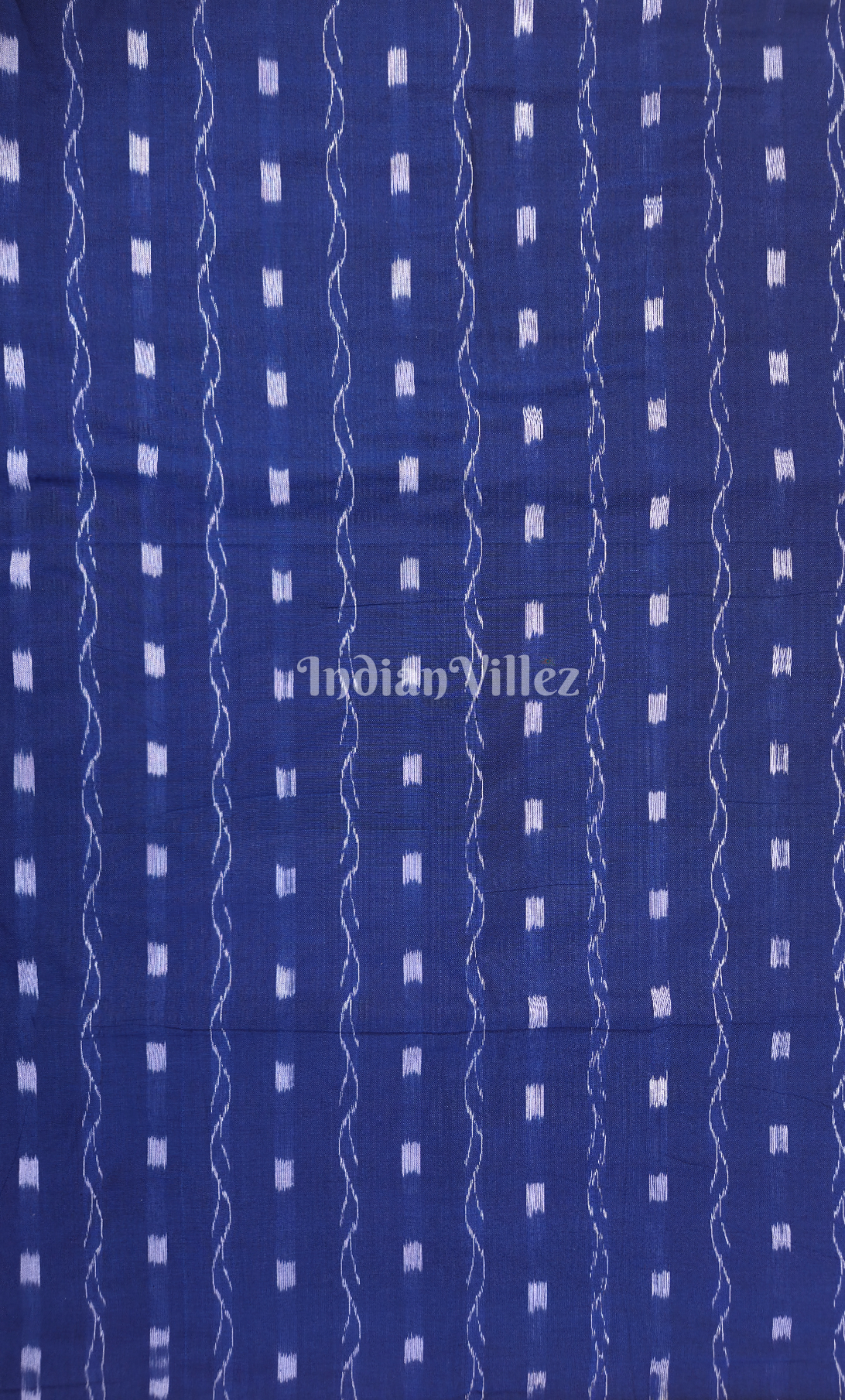  Royal Blue Tipa Design Odisha Ikat sambalpuri Cotton Fabric