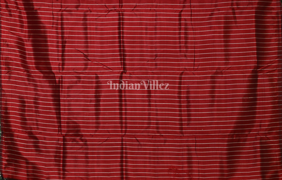 Maroon Double Pasapali Border Odisha Ikat Contemporary Designer Silk Saree 