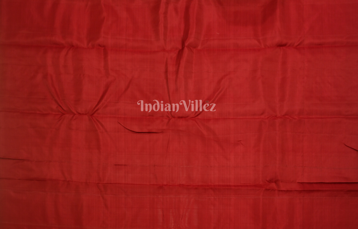 Lime Green Maroon Pure Brocade Kanjivaram Silk Saree