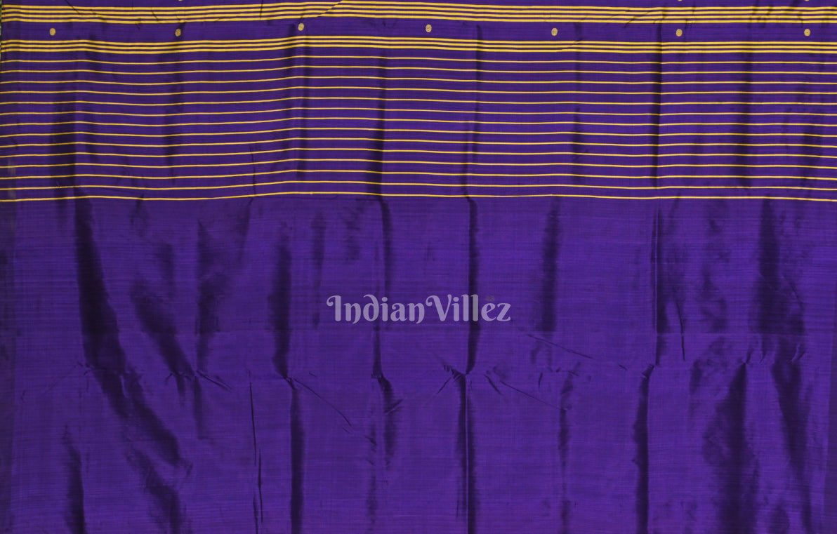Maroon Blue Jhoti Theme Odisha Ikat Contemporary Designer Silk Saree