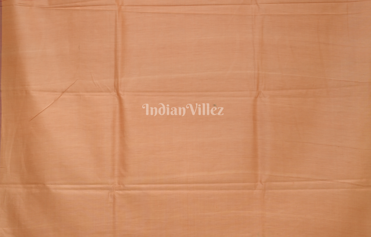 Light Orange Fine Gopalpur Tussar Silk Saree 