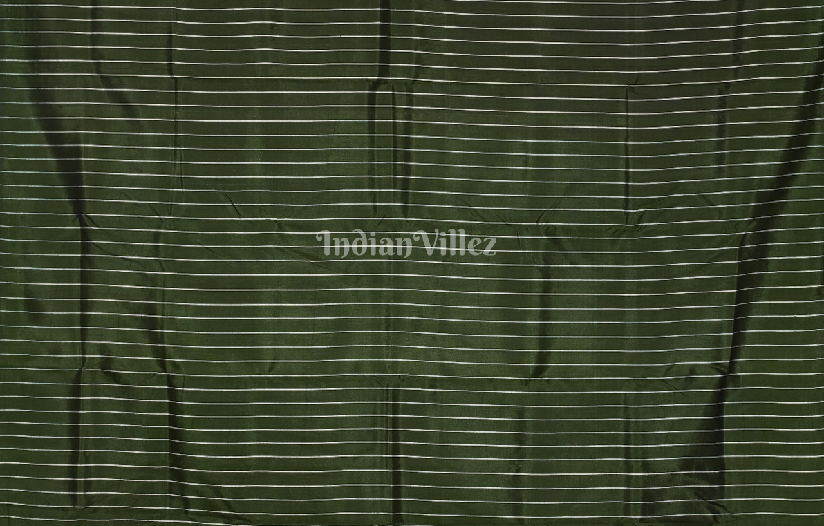 Pink Bottle Green Contemporary Designer Silk Saree 