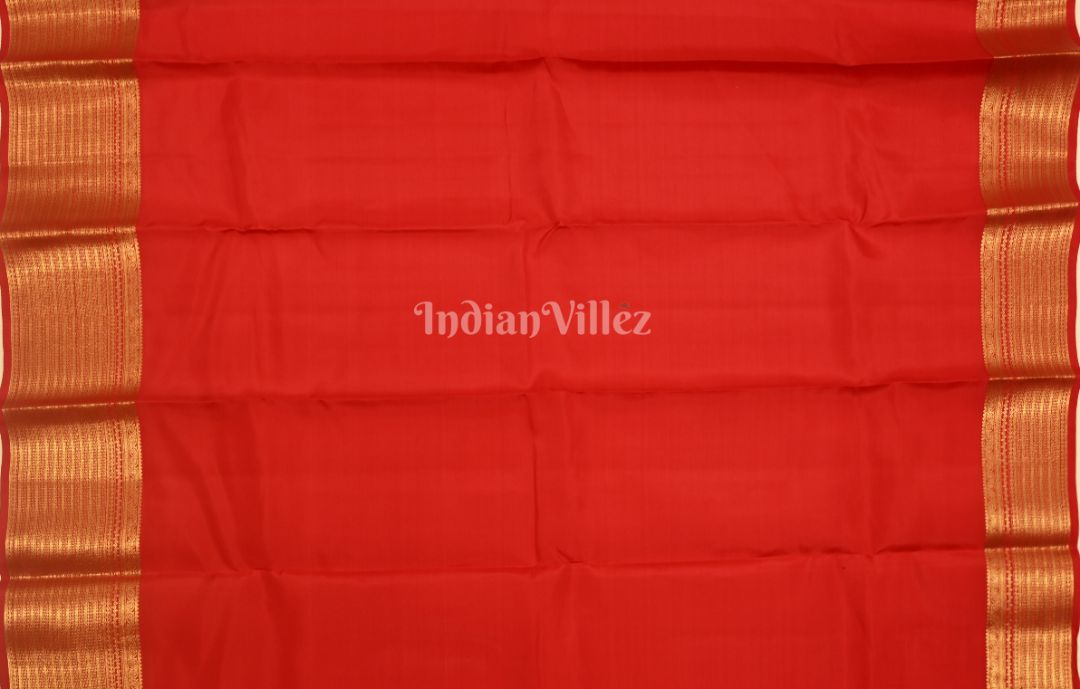 Exclusive Red Butta Brocade Pure Kanjivaram Silk Saree 