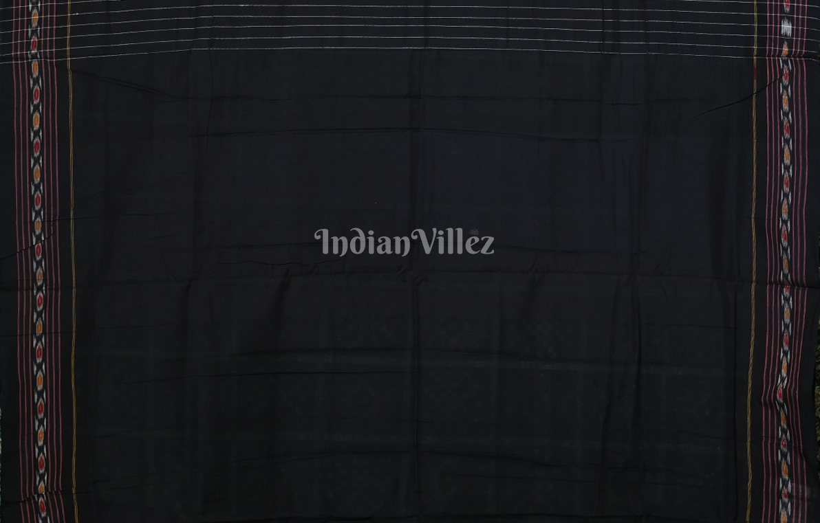 Green Black Nabakothi Odisha Ikat Sambalpuri Cotton Saree