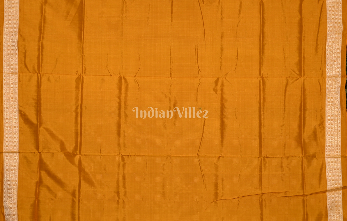 Purple Mustard Yellow Body Paspali Odisha Ikat Sambalpuri Silk Saree