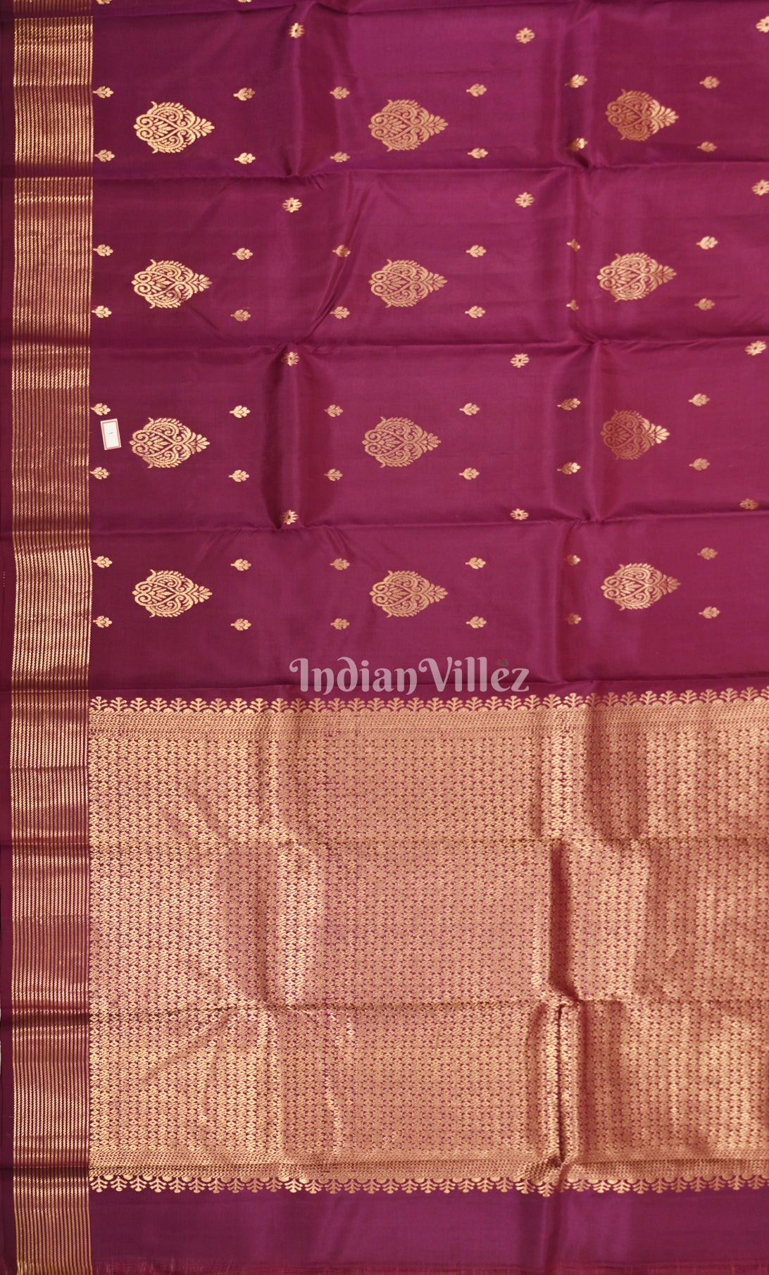 Maroon Zari woven Pure Kanjivaram Silk Saree 
