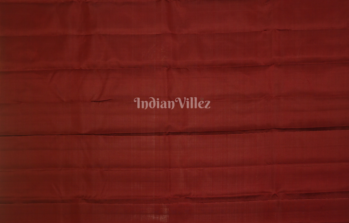Exclusive Orange maroon Brocade Pure Kanjivaram Silk Saree 