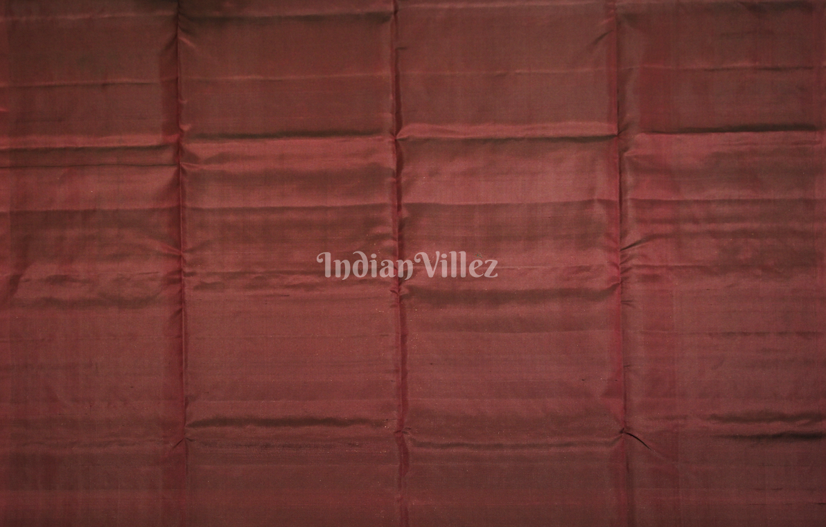 Coffee Golden Doli Barat Pure Kanjivaram Soft Silk Saree 