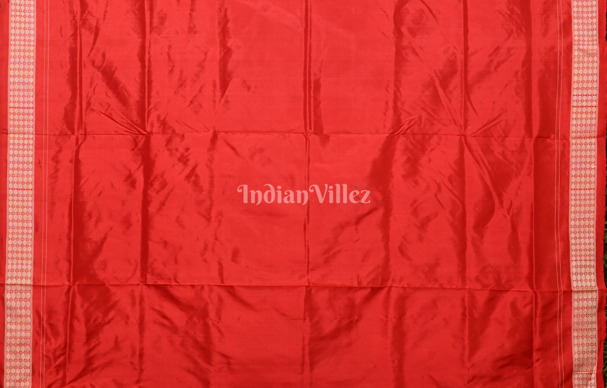 Exclusive Magenta Pink Red Nabakothi Odisha Ikat Sambalpuri Silk Saree