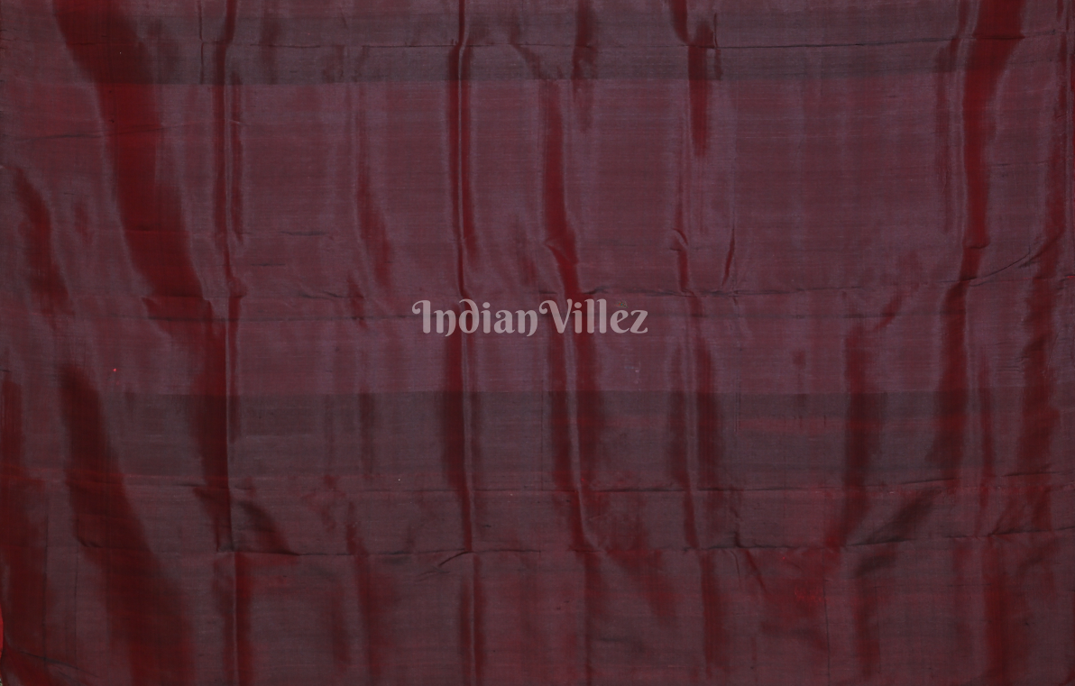 Bottle Green Maroon Nabakothi Odisha Ikat Contemporary Designer Silk Saree 