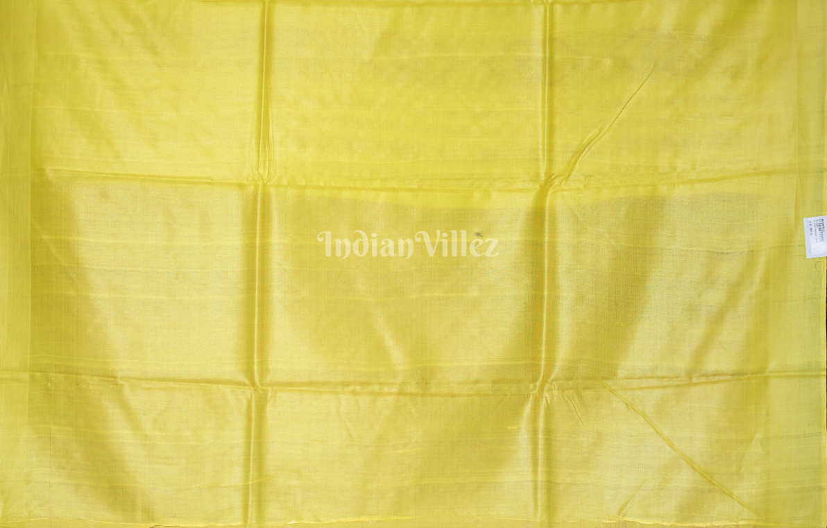 Magenta Pink Yellow Gopalpur Tussar Silk Saree 