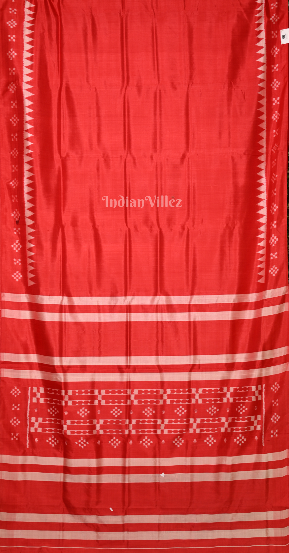 Red Pasapali Border Contemporary Designer Silk Saree with Pasapali Anchal 