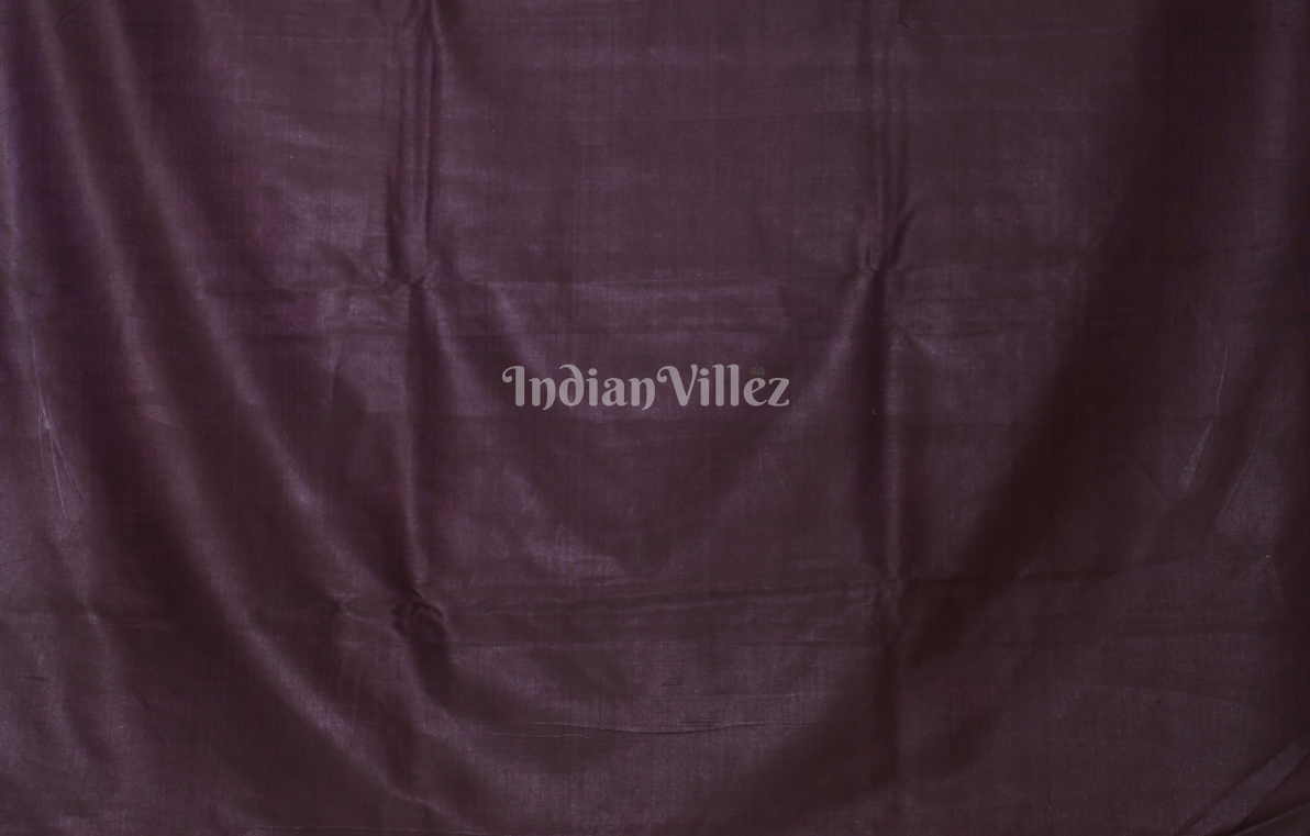 Rust Purple Fine Gopalpur Tussar Silk Saree