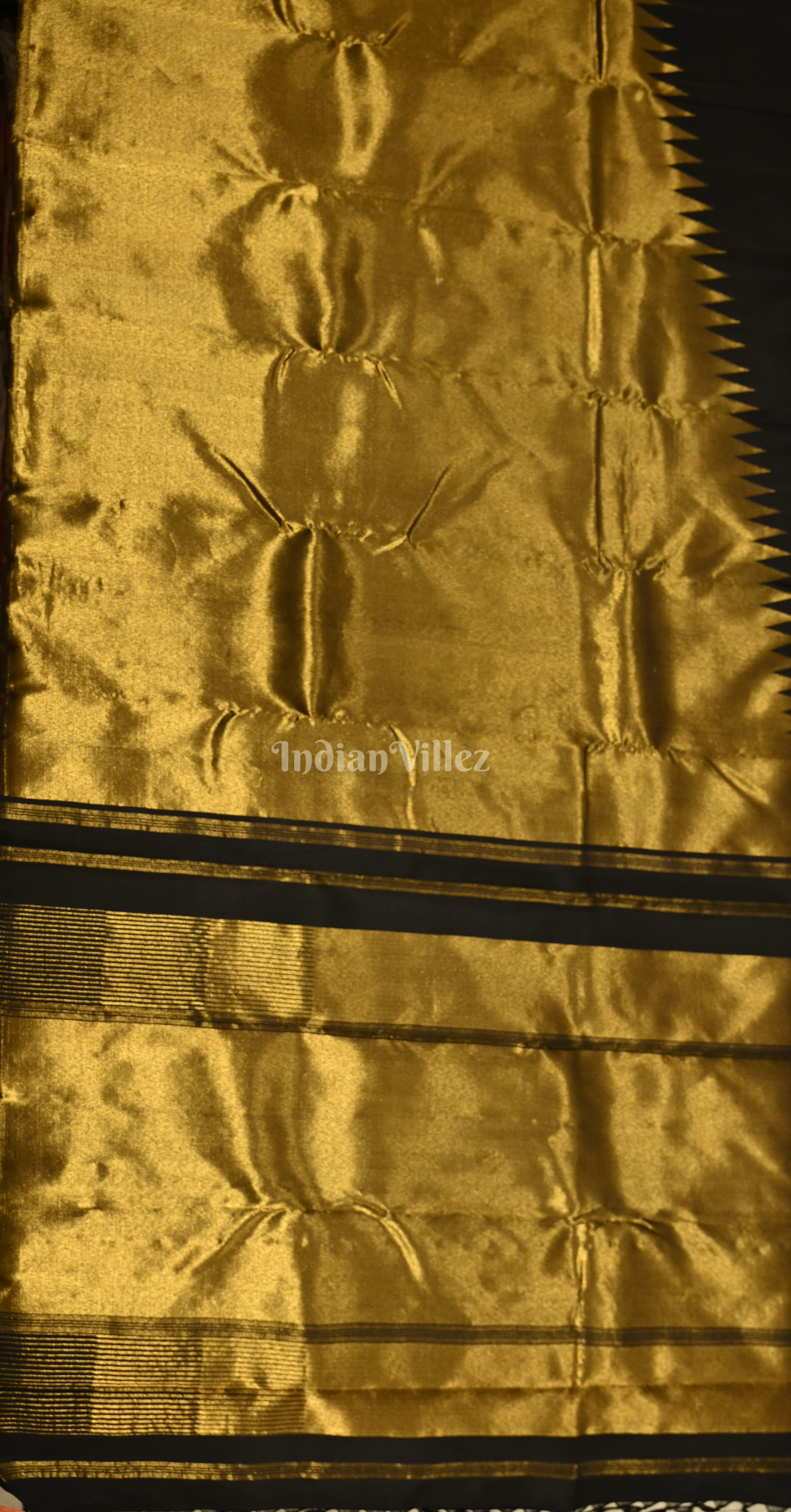 Exclusive Black Golden Pure Kanjivaram Tissue Silk Saree 