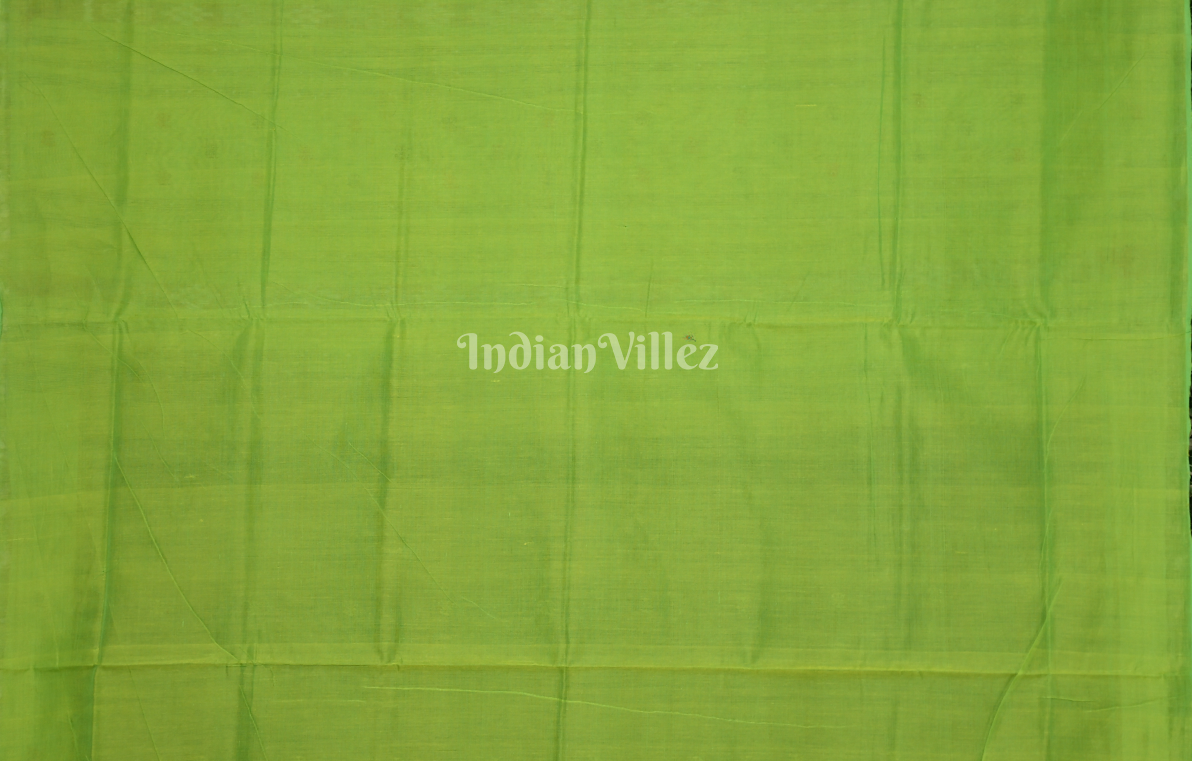 Black Green Buti Sachipar Odisha Ikat Sambalpuri Cotton Saree 