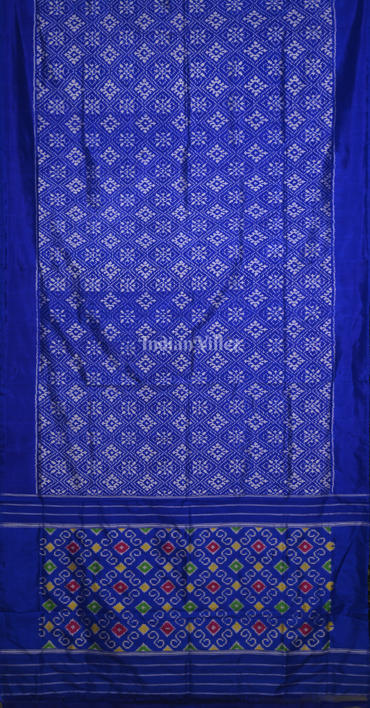 Royal Blue Pochampally Ikat Silk Saree 