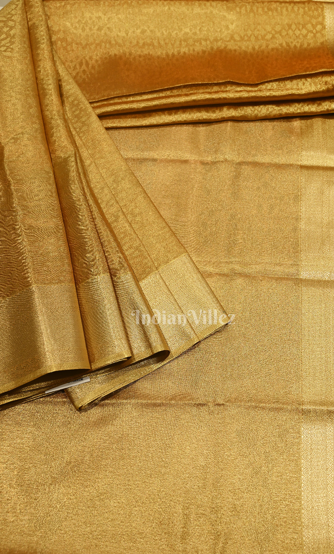 Golden Yellow Pure Brocade Kanjivaram Silk Saree
