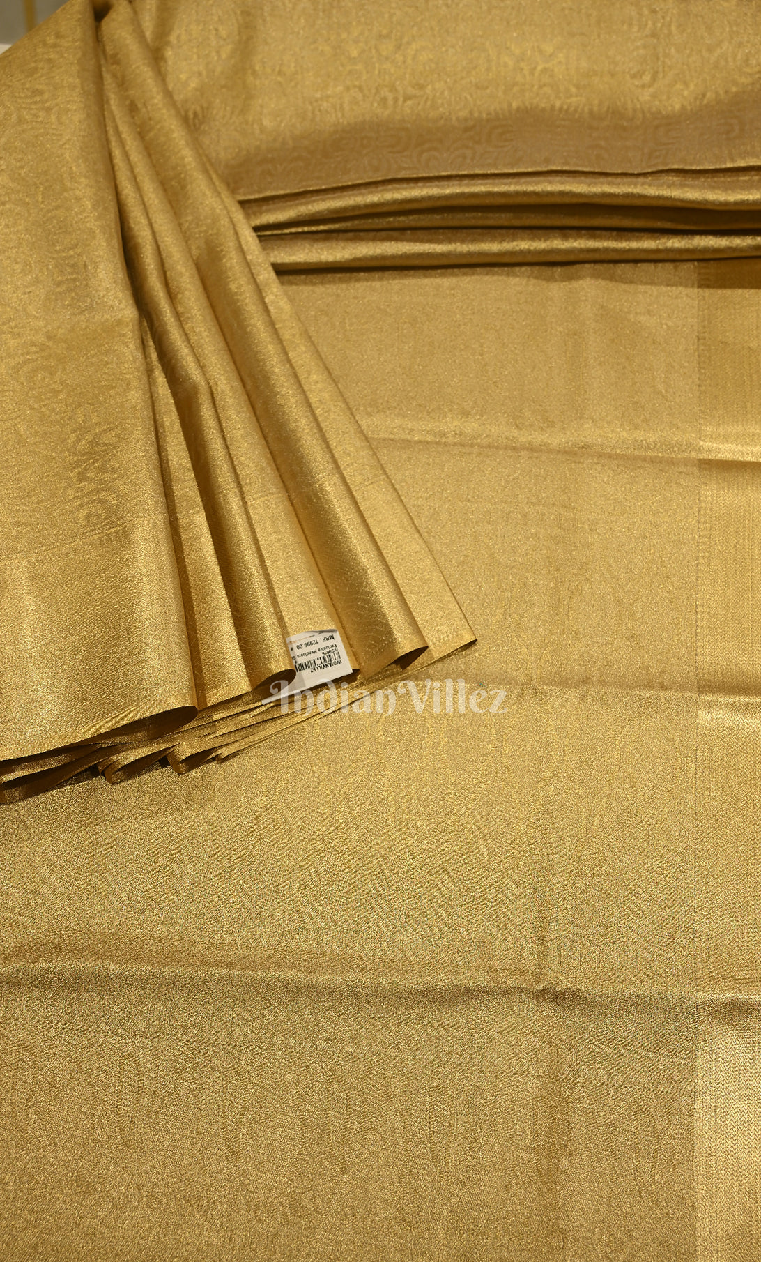Golden  Brocade Pure Kanjivaram Tissue Silk Saree 