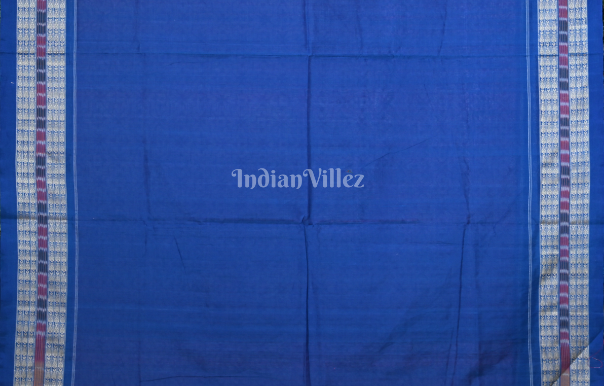 Pink Blue Odisha Ikat Sambalpuri Cotton Saree