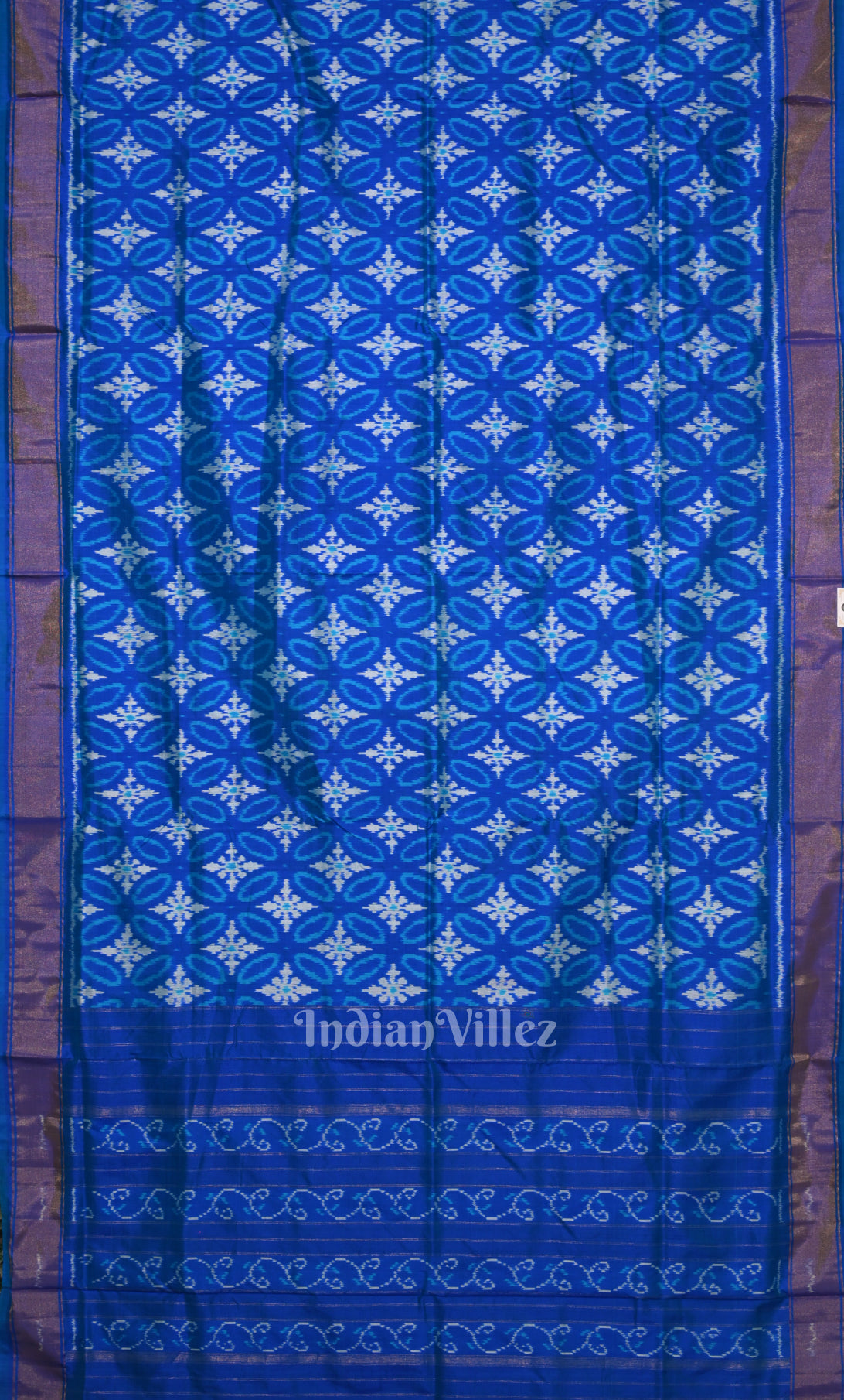 Blue Pochampally Ikat Silk Saree 