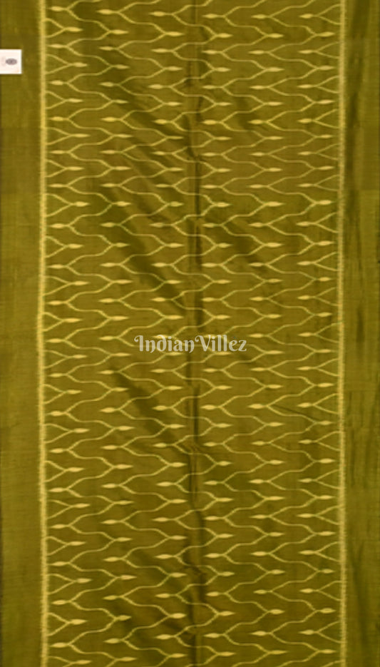 Mehendi Green Odisha Ikat Pure Sambalpuri Silk Stole