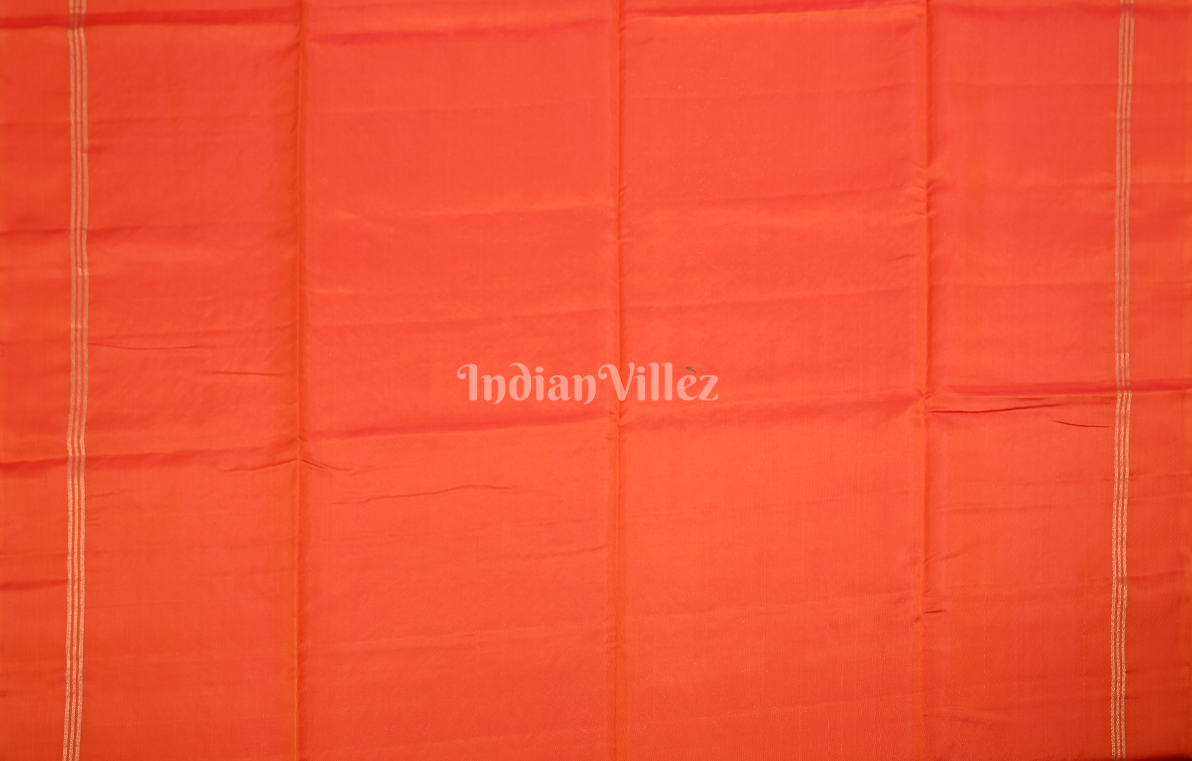 Red Golden Floral Pure Kanjivaram Soft Silk Saree
