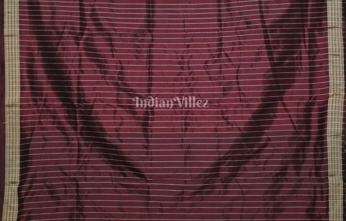 Ash Grey Black Odisha Ikat Sambalpuri Silk Saree with Elephant Anchal 