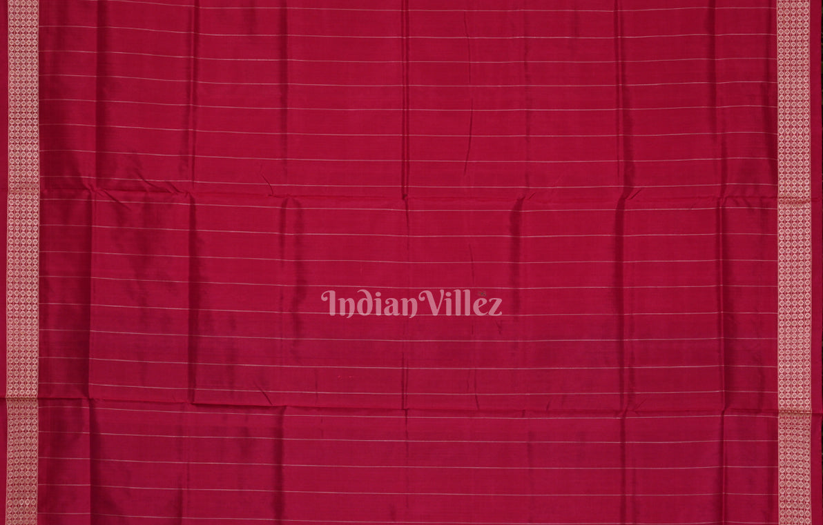 Blue Rani Pink Nabakothi Odisha Ikat Sambalpuri Silk Saree