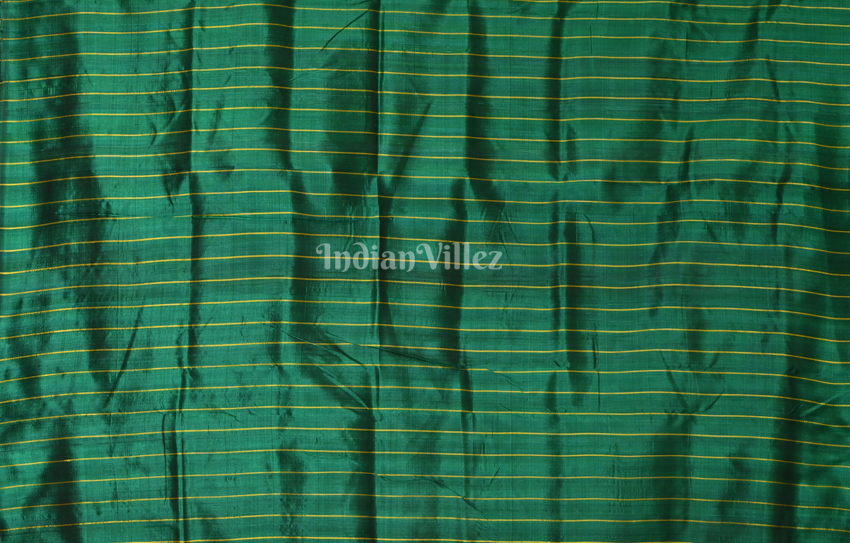 Red Green Tribal Motif Contemporary Designer Silk Saree