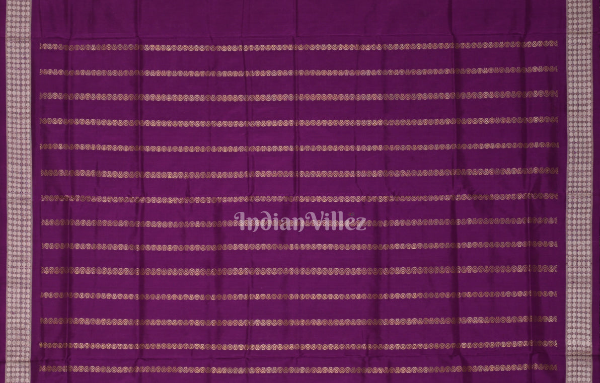 Purple Tribal Theme Odisha Ikat Sambalpuri Silk Saree