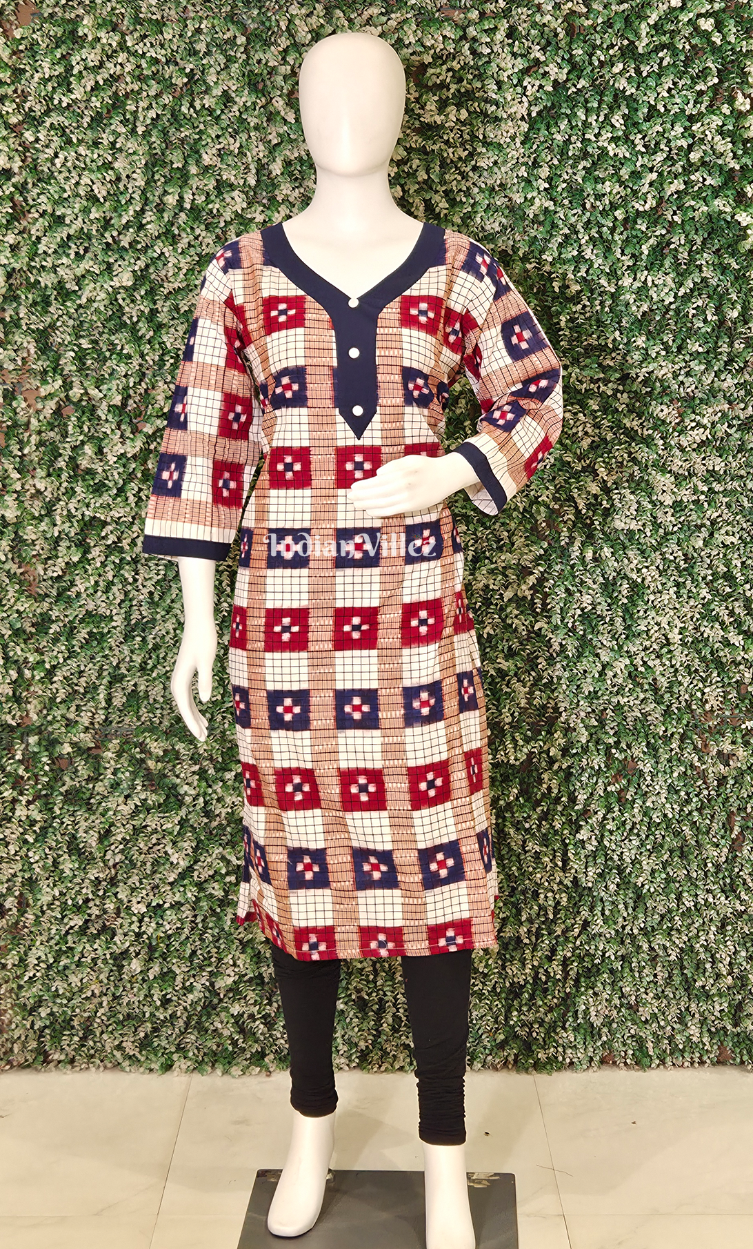 Multi Color Pasapali Odisha Ikat Designer Cotton Kurti for Women 