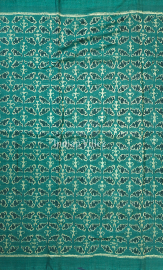 Sea Green Tribal Theme Odisha Ikat Sambalpuri Cotton Fabric