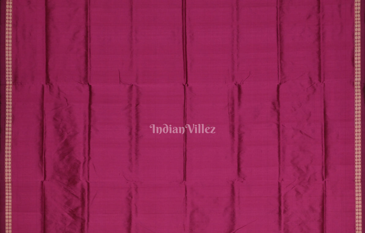 Purple  Pink Single Butta Design Odisha Ikat Bomkai Silk Saree