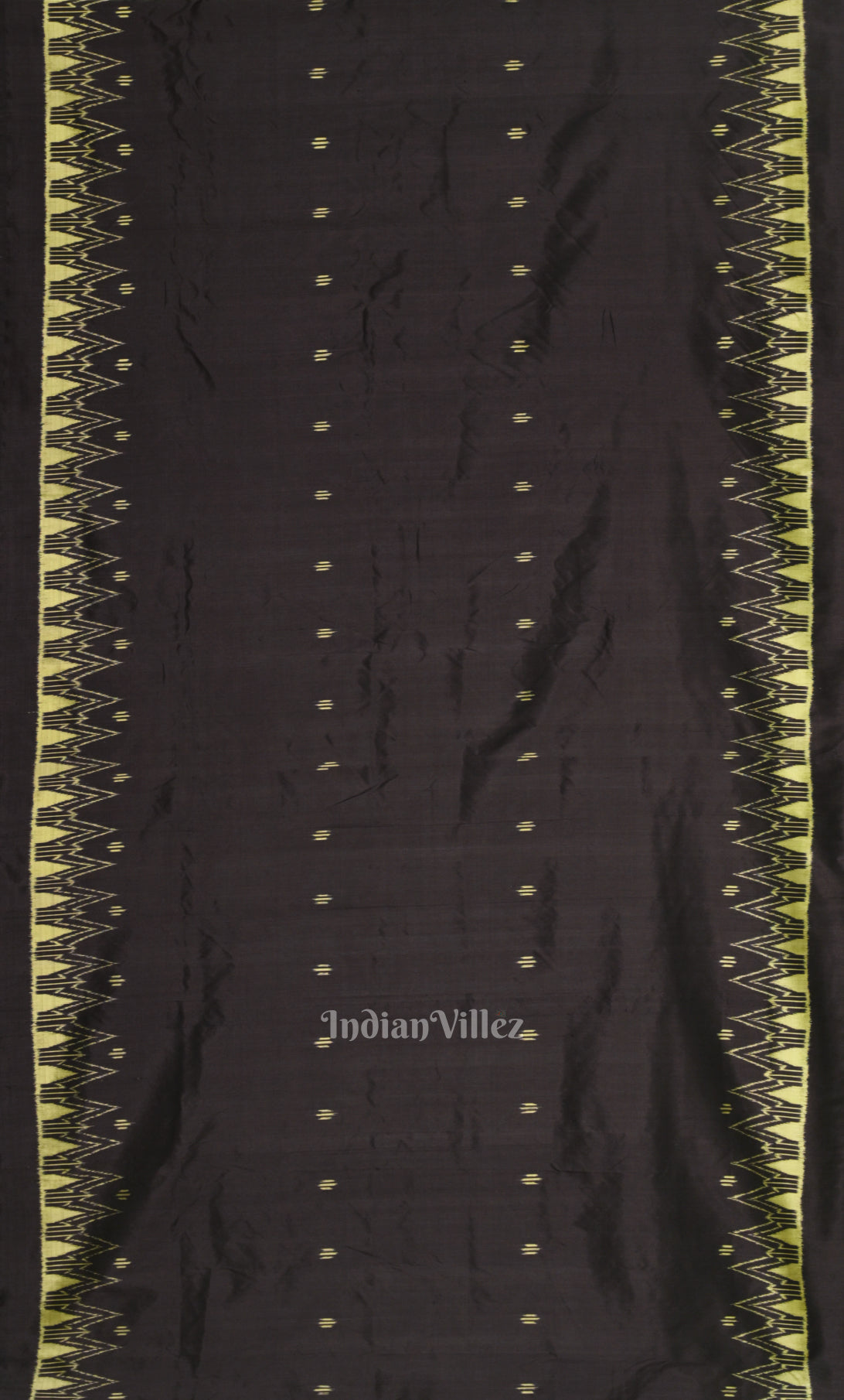 Black Yellow Buti Design Odisha Ikat Contemporary Designer Silk Saree